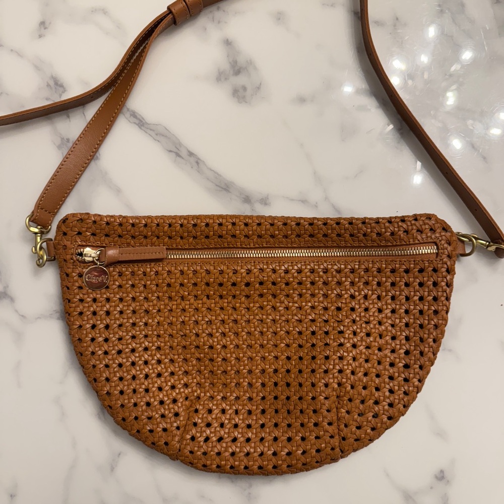 Clare V Grande Fanny - Tan Rattan